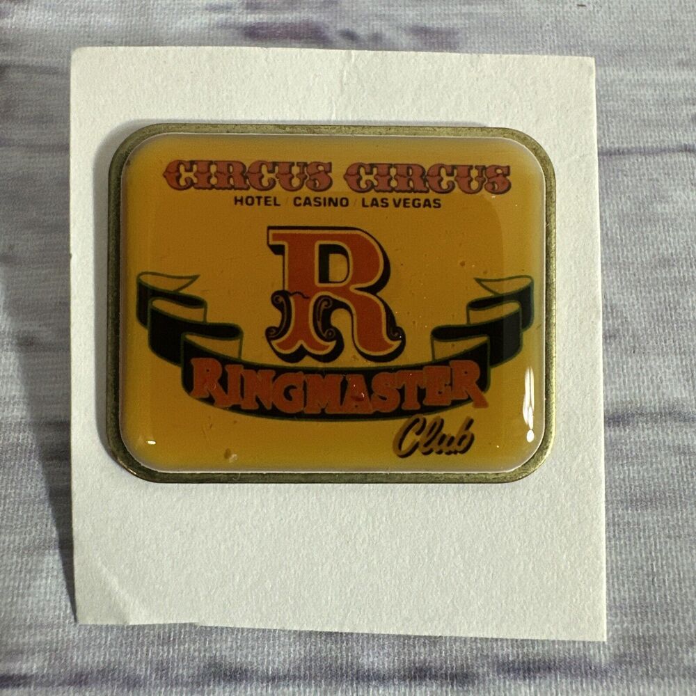 Circus Circus Ringmaster Club Souvenir Lapel Pin Hotel Casino Las Vegas Nevada